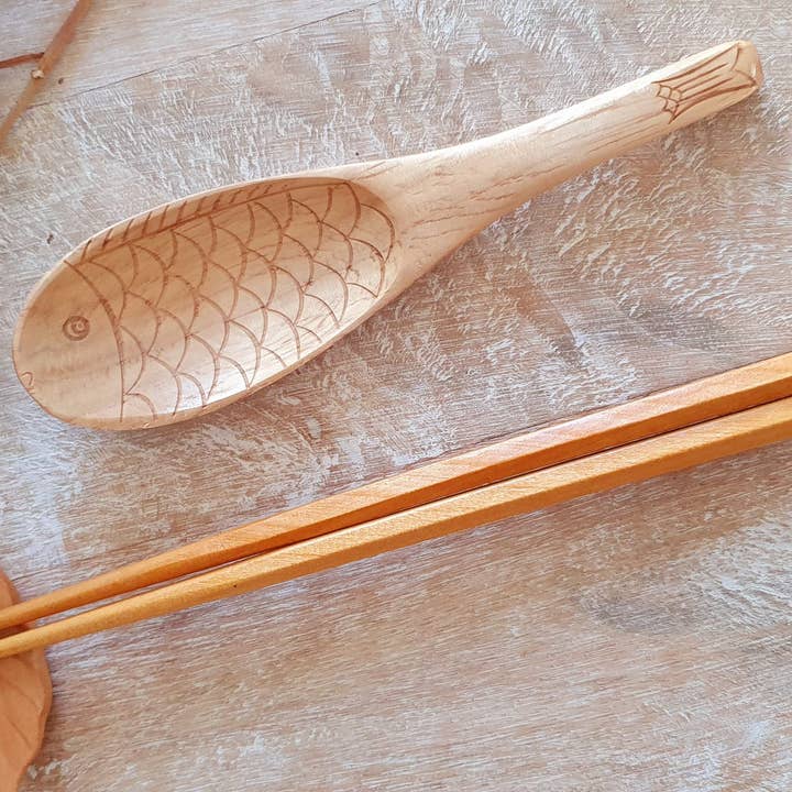 Yellow-Nature Wood Chopsticks Japanese Table Art pour la vente par Venus Paris