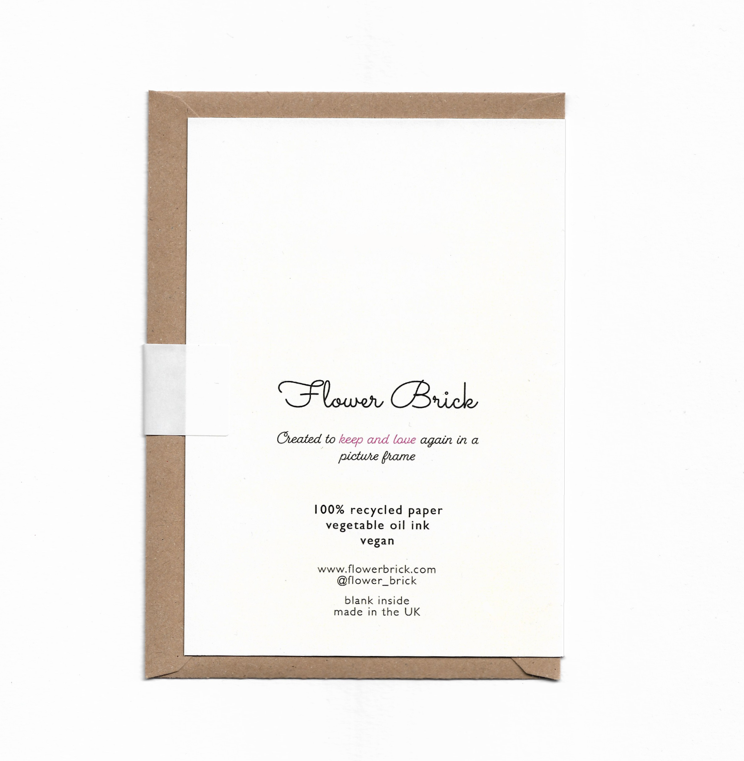 Flower Brick - Wholesale Everyday Greeting Card - A6 100% Recycled "Pink Peony" Greeting Card1