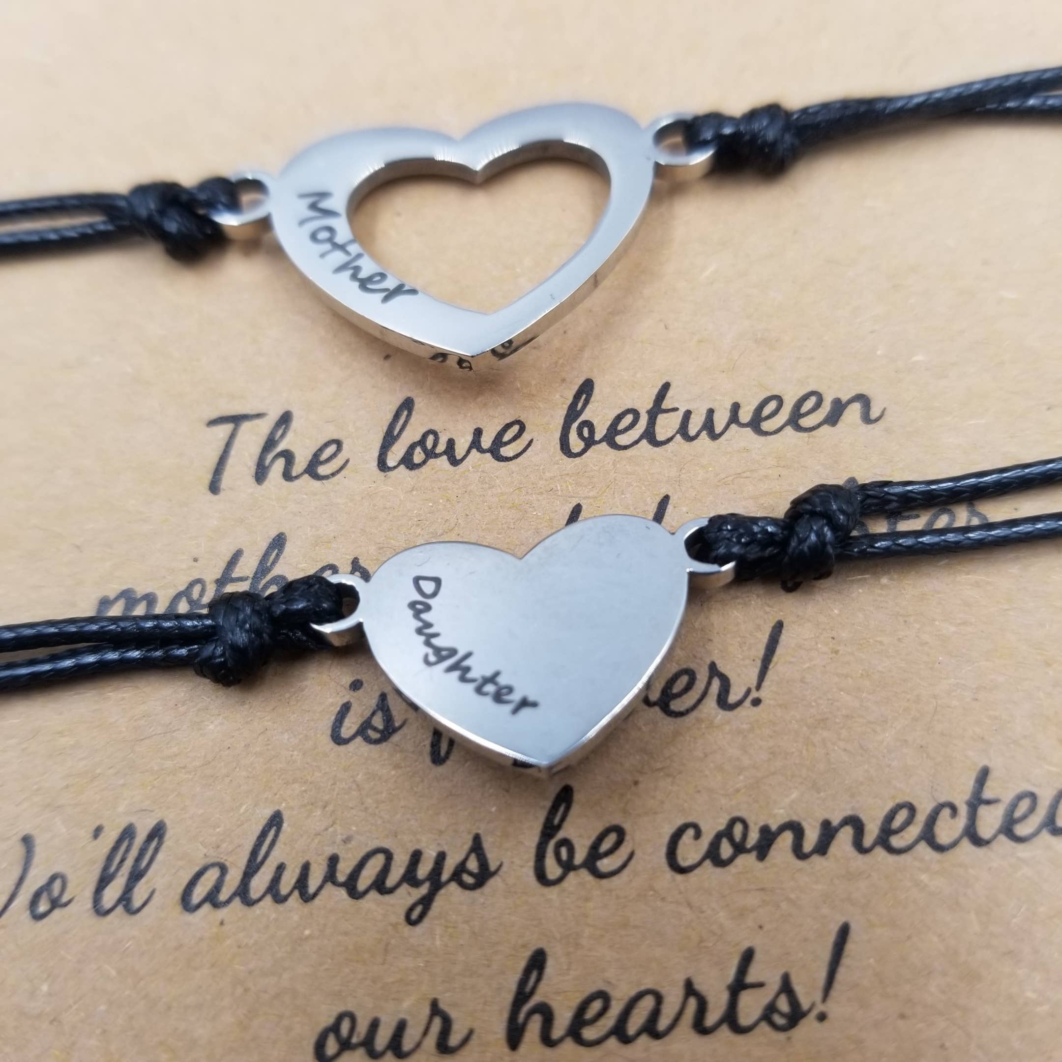 Treasure Wholesale - Vendita all'ingrosso Braccialetto con ciondolo/pendente - Braccialetto a forma di cuore per la festa della mamma, per madre e figlia2