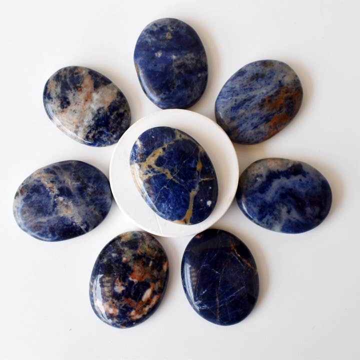 Soothing Crystals - Wholesale Spiritual Stone/Crystal - Palm Stone | Sodalite | Thumb Crystal | Pocket Gemstone