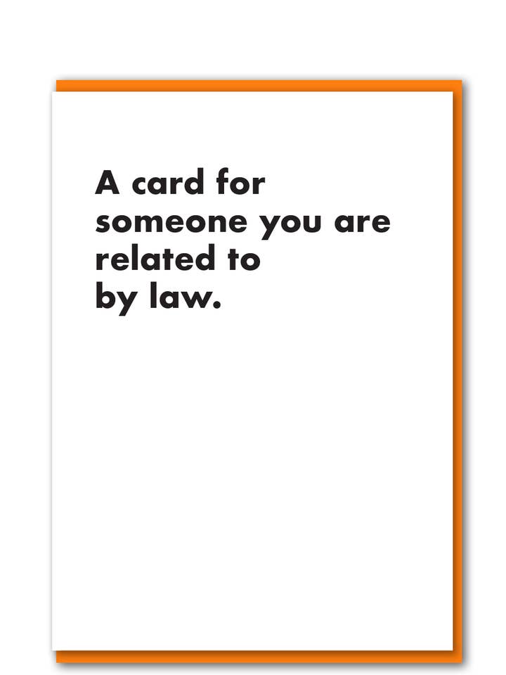 A card for an in-law for wholesale by Objectables Publishing Limited
