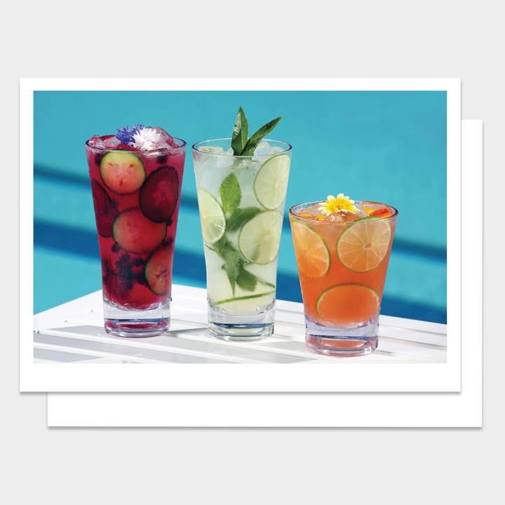 Cool Drinks Happy Birthday Card for wholesale by Palm Press