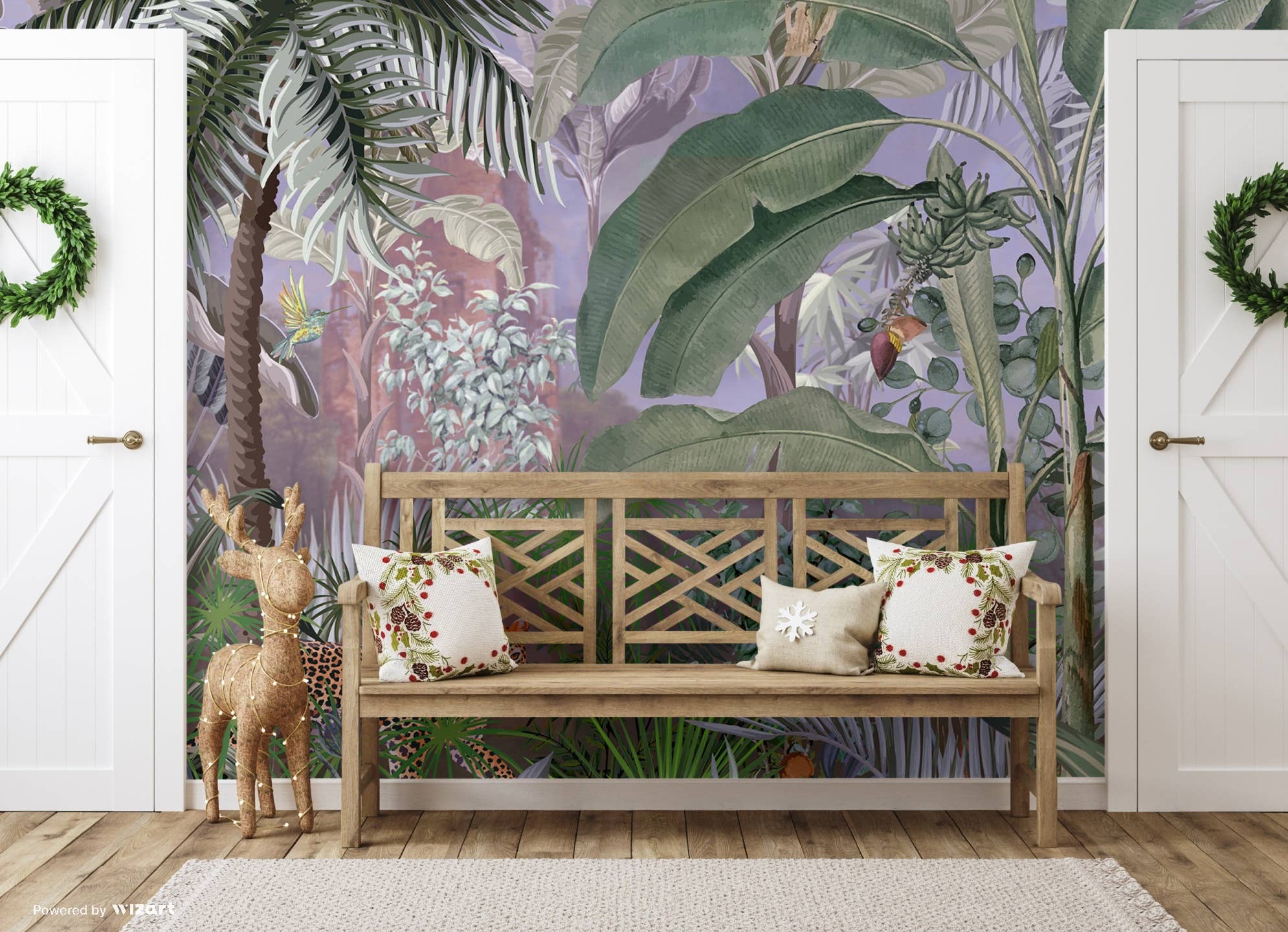 GK Home Decor - Wholesale Wallpaper - Jungle Adventure Vibrant Wildlife Mural with Lush Greenery10