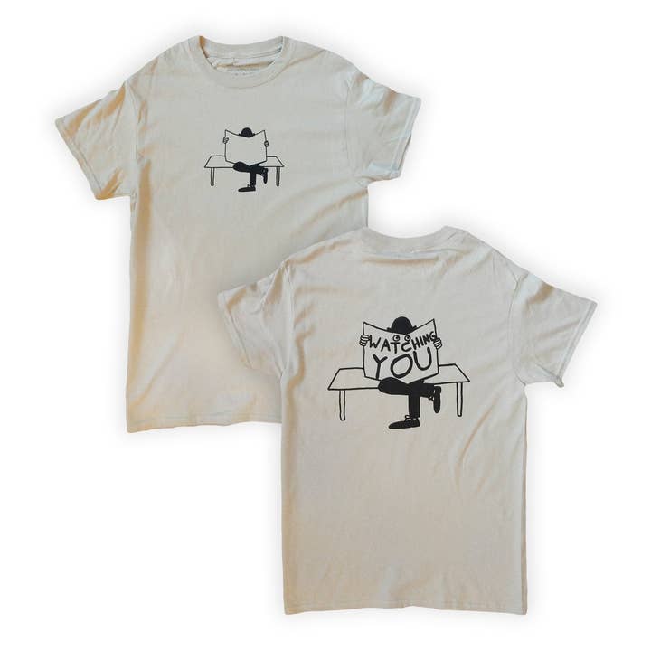 Sunday Times Tee by Art With Josh for wholesale by Hungry Ghost Press