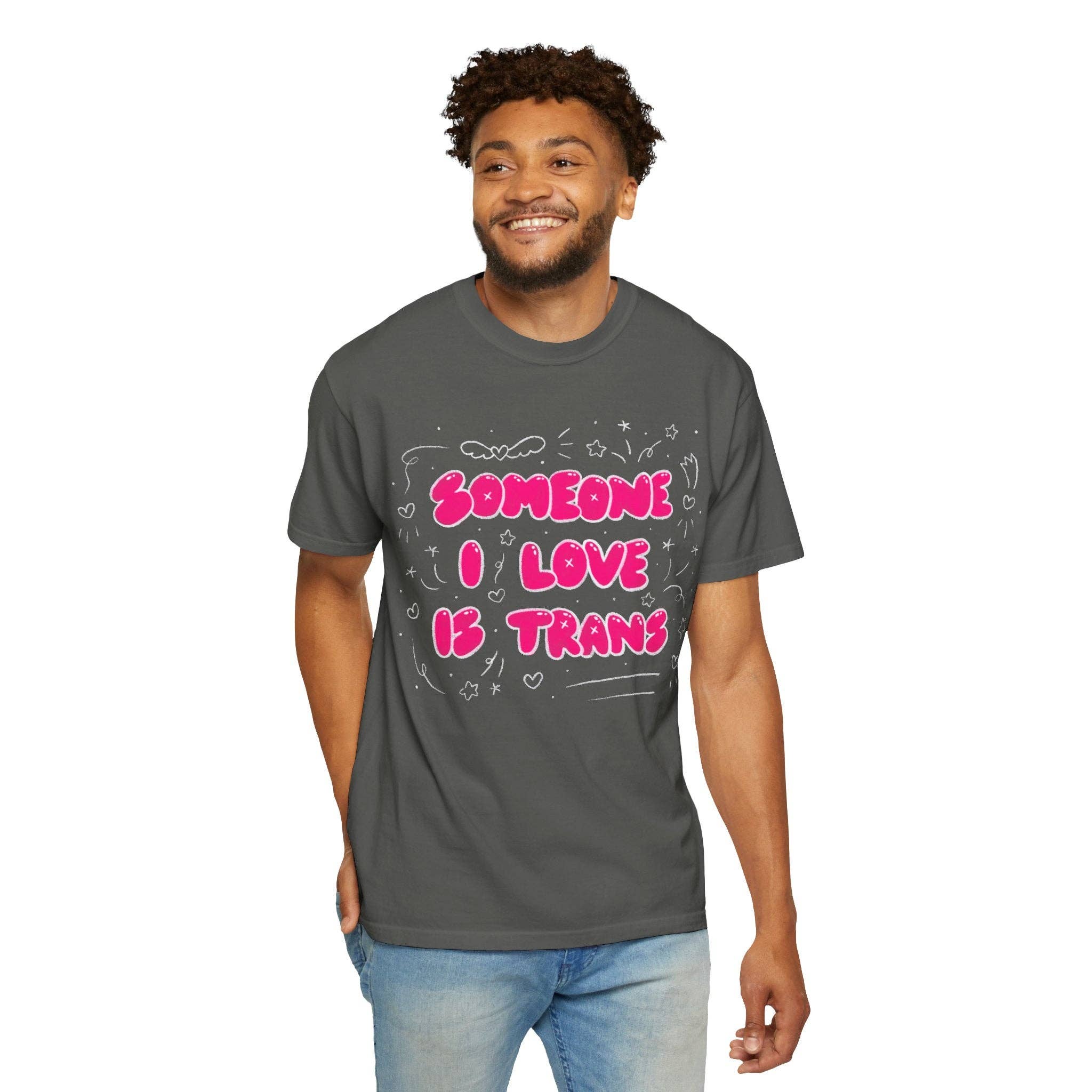 SoftBoysClub - Wholesale Screen Printed T-Shirt - Unisex - "Someone I Love Is Trans" Trans Ally T-Shirt5