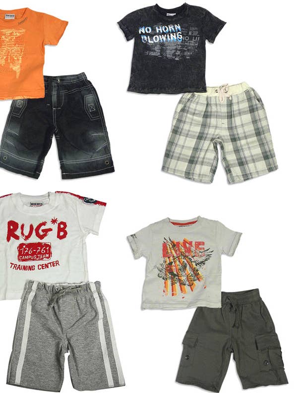 Eastern Off Price - Wholesale Top & Short Set - Kids - Mish Mish Baby Boy Infant Cotton Knit Short Sleeve Short Set18