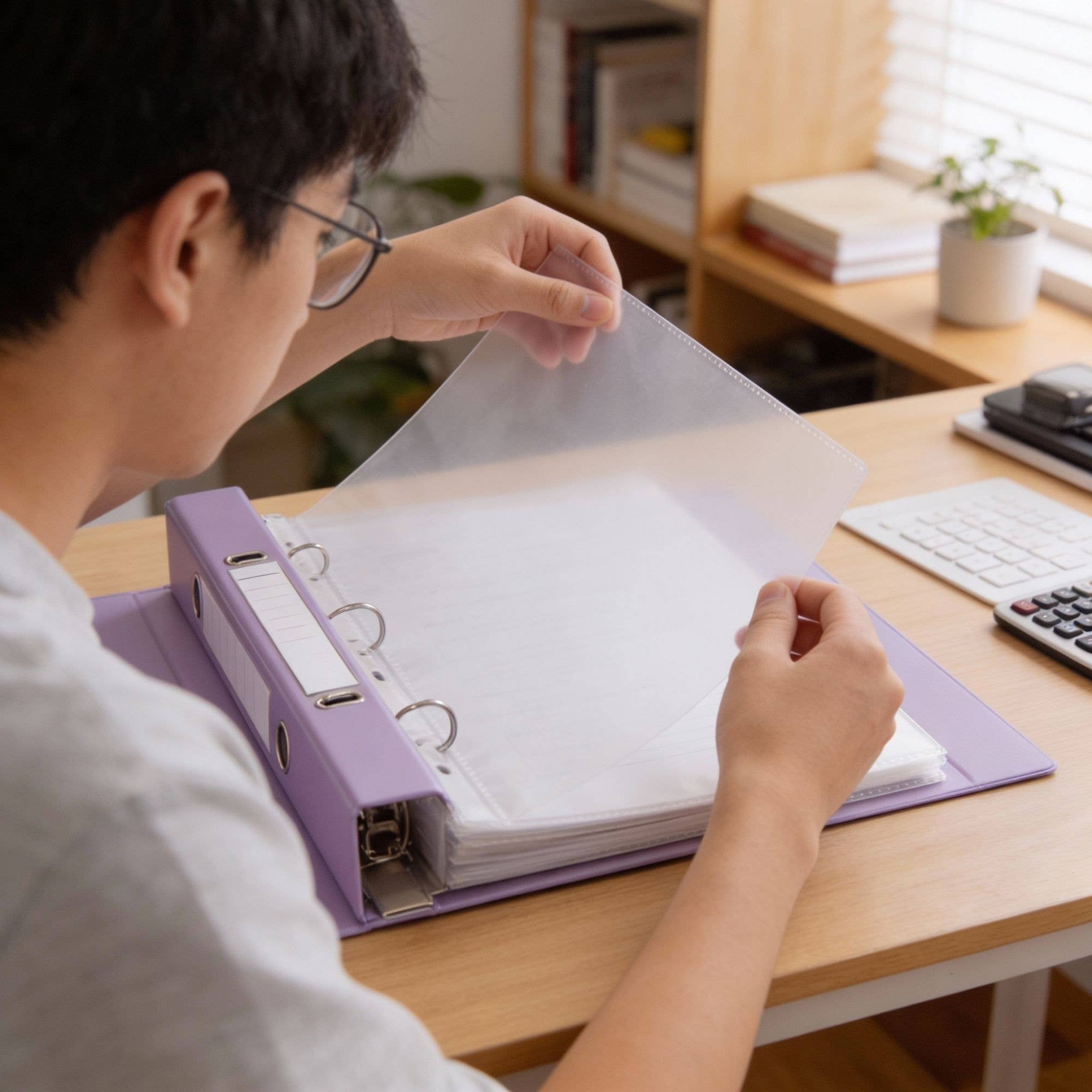BAZIC Products - Vente Classeurs - Protecteurs de feuilles économiques à chargement par le haut (100/paquet)6