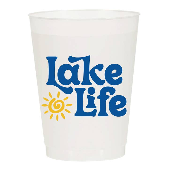Lake Life Sun Frosted Cups for wholesale by Sip Hip Hooray