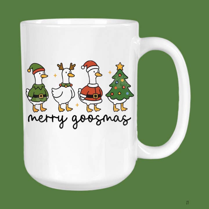 Joyeux Goosmas, Tasse à café amusante, Fête, Noël pour la vente par GirlySips