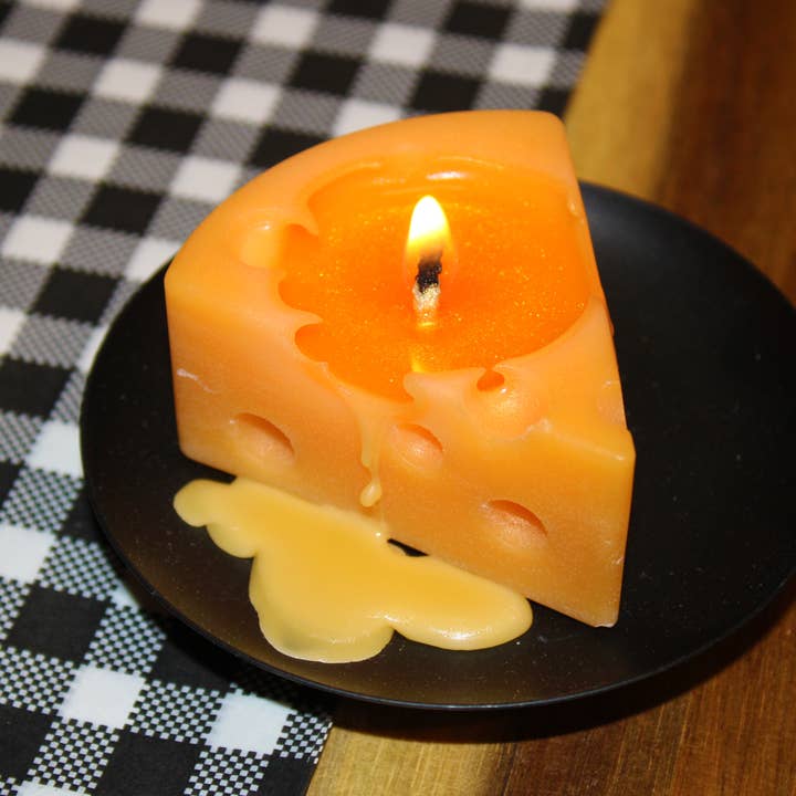 Bougie au fromage | Parfum personnalisé | Bougie à la cire de soja à la cire d'orange pour la vente par Val Viola Candles