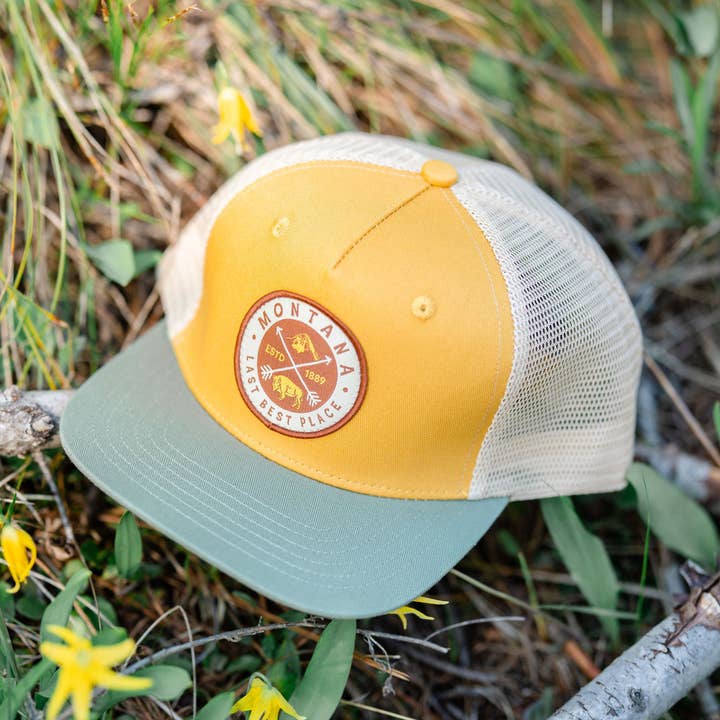 Last Best Place Snapback in Sage/Ginger/Natural for wholesale by The Montana Way