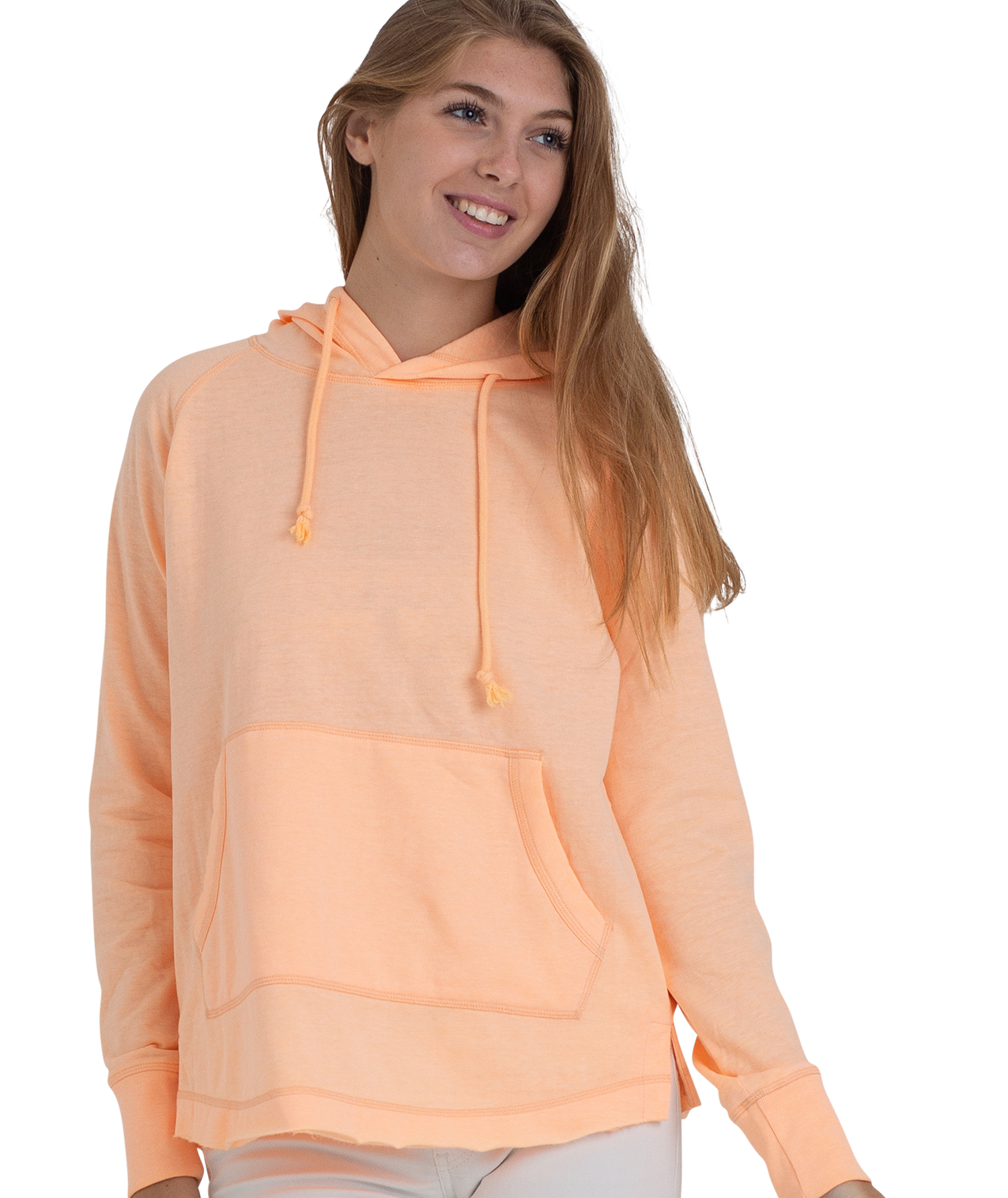 U.S. Apparel – wholesale Hoodie – Women's – Ladies Crossover Hoodie - Drop Back Hem14