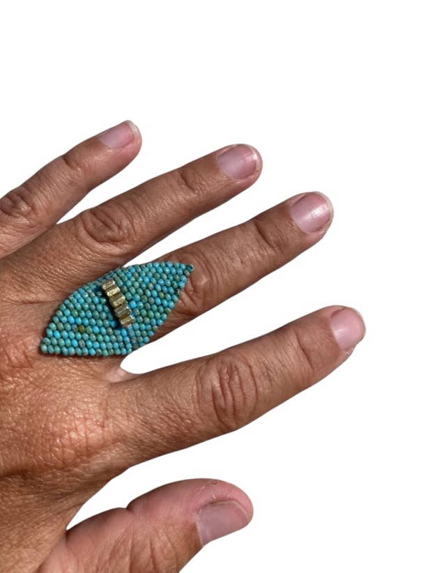 Turkos vävd ring för wholesale av Naomi Star Designs