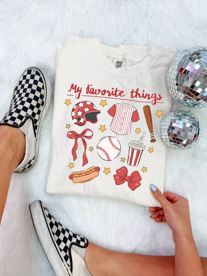 Baseball Lieblingsdinge Komfortfarben T-Shirt für den Großhandel von Broke Babes Wholesale