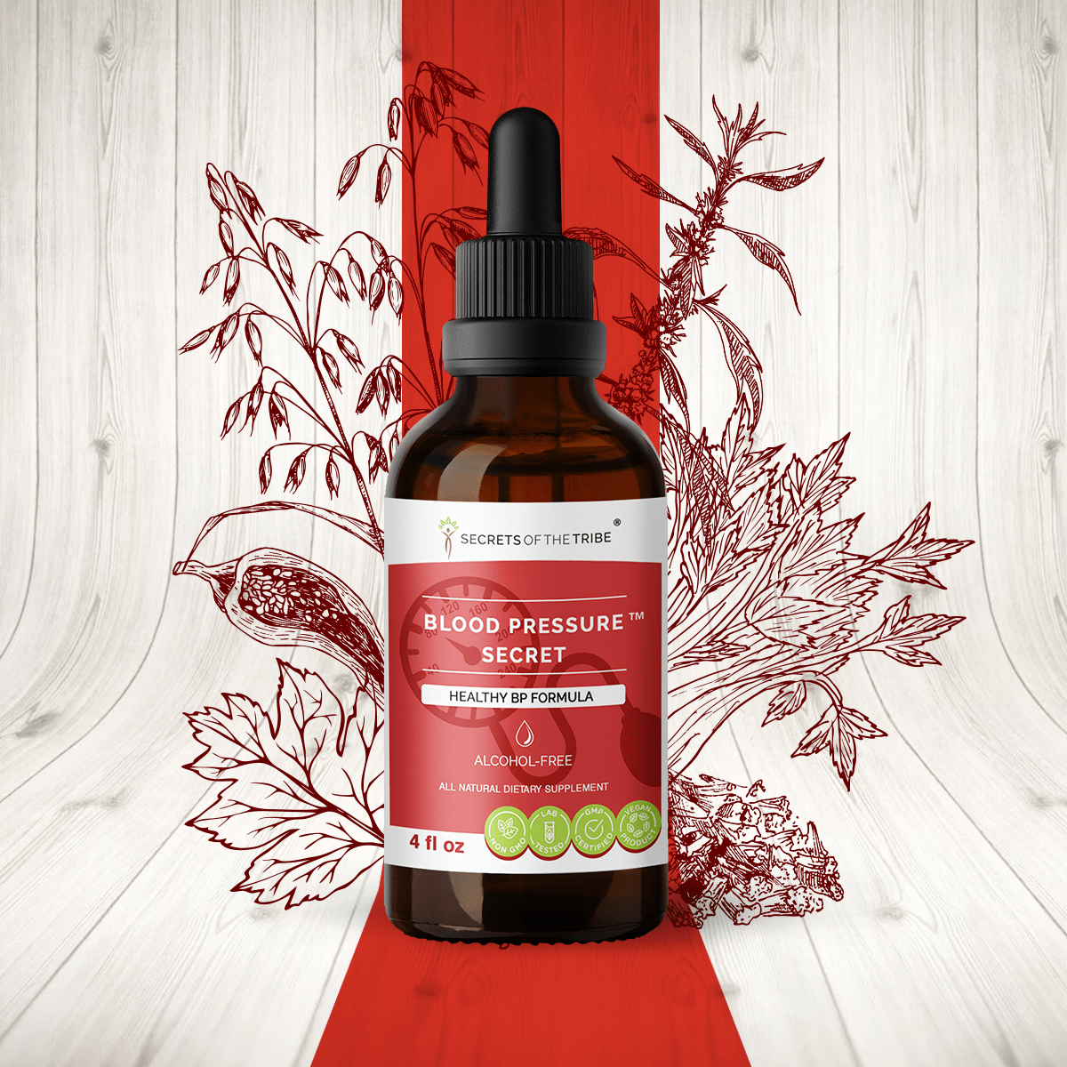 Secrets Of The Tribe – Suplemento/vitamina oral por atacado – Segredo da Pressão Arterial. Fórmula BP Saudável1