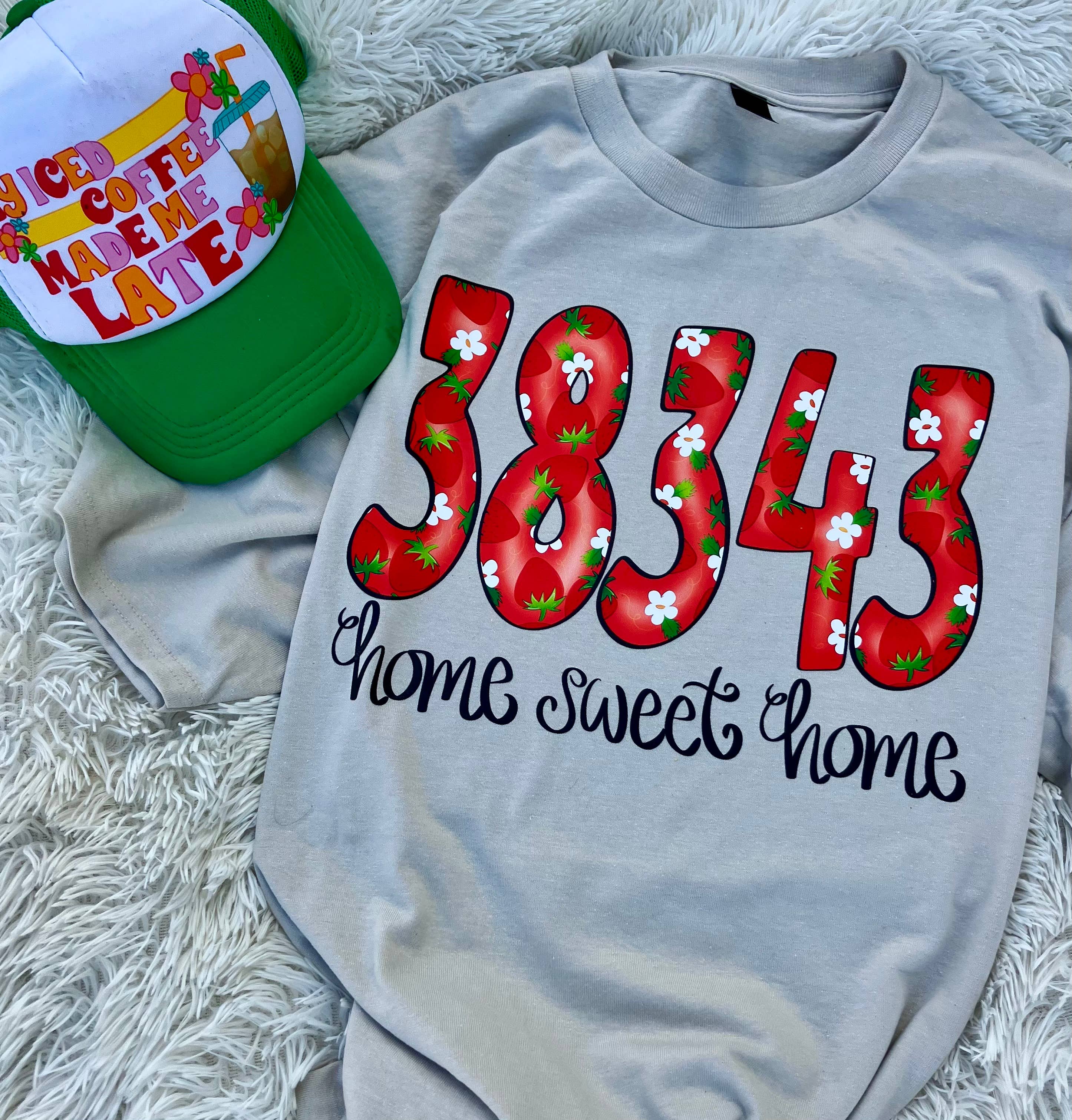 on the Bayou - Wholesale Screen Printed T-Shirt - Women's - Fruits of summer Strawberry custom zip code t-shirt8