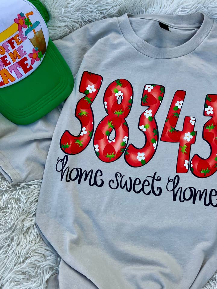 on the Bayou - Wholesale Screen Printed T-Shirt - Women's - Fruits of summer Strawberry custom zip code t-shirt8