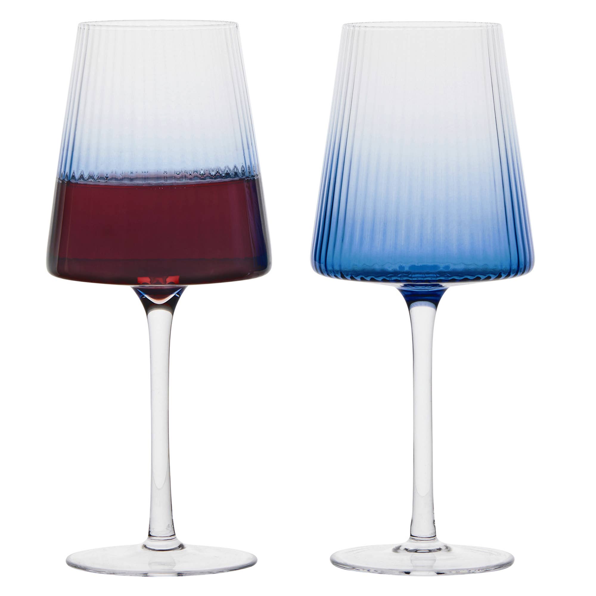 The DRH Collection BV - Wholesale Wine Glass - Set of 2 Empire Blue Wine Glasses - Red and White Wine4