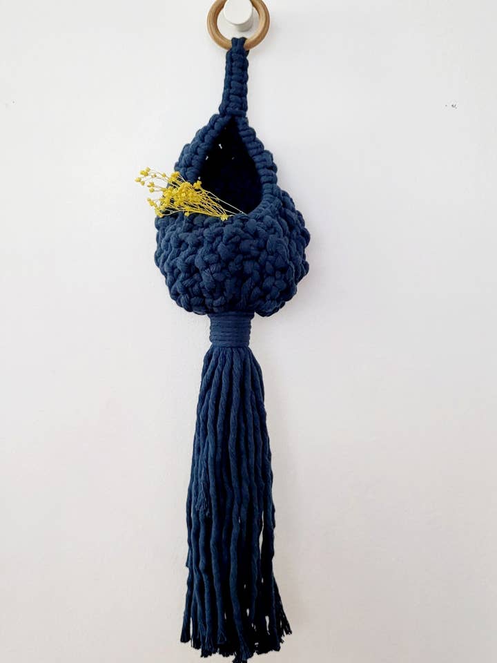 Juego de Cesta y Posavasos en Forma de Lágrima de Macramé – Decoración Boho Hecha a Mano para venta al por mayor de Bea'slittlestore