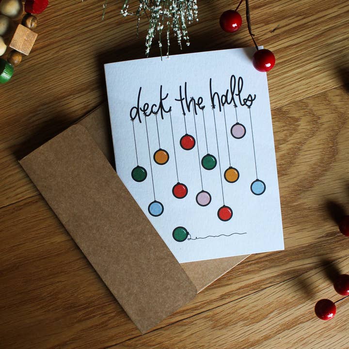 Deck the Halls Holiday Card | 2023 Christmas Card Collection for wholesale by Stillbay Home Goods