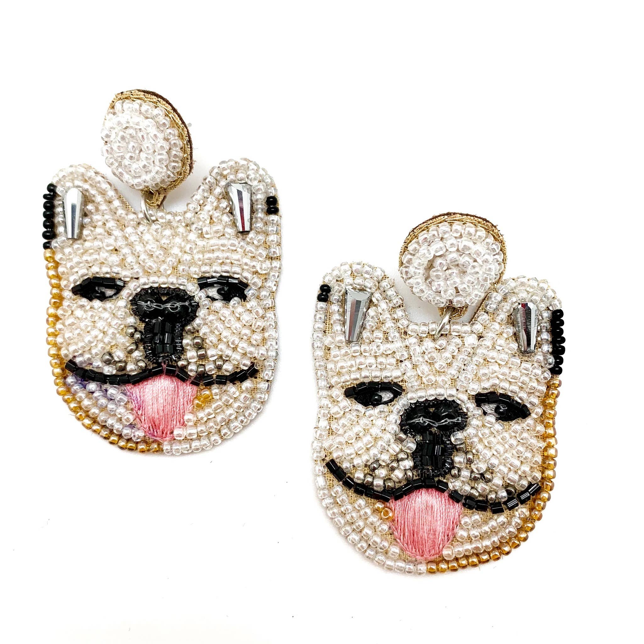 Bulldog Earrings for wholesale by Allie Beads
