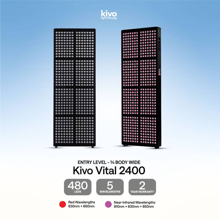 Kivo Vital 2400: Large Wide Body Red Light Therapy Panel for wholesale by Kivo Red Light Therapy