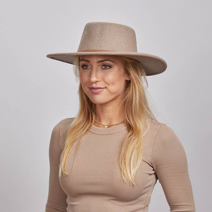 American Hat Makers - Wholesale Fedora - Unisex - Poly Felt Gambler Fedora Hat - Style Toledo Pre-Pack of 124