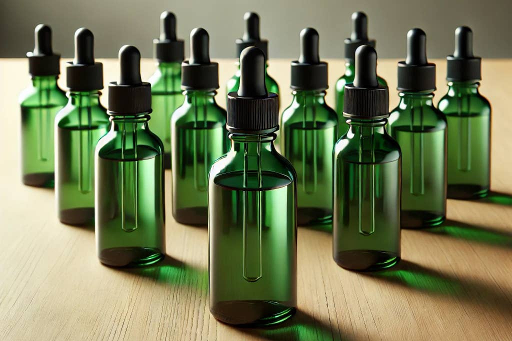 AWGifts Europe - Wholesale Essential Oil Holder - Wholesale Green Glass Dropper Bottles - 5ml0