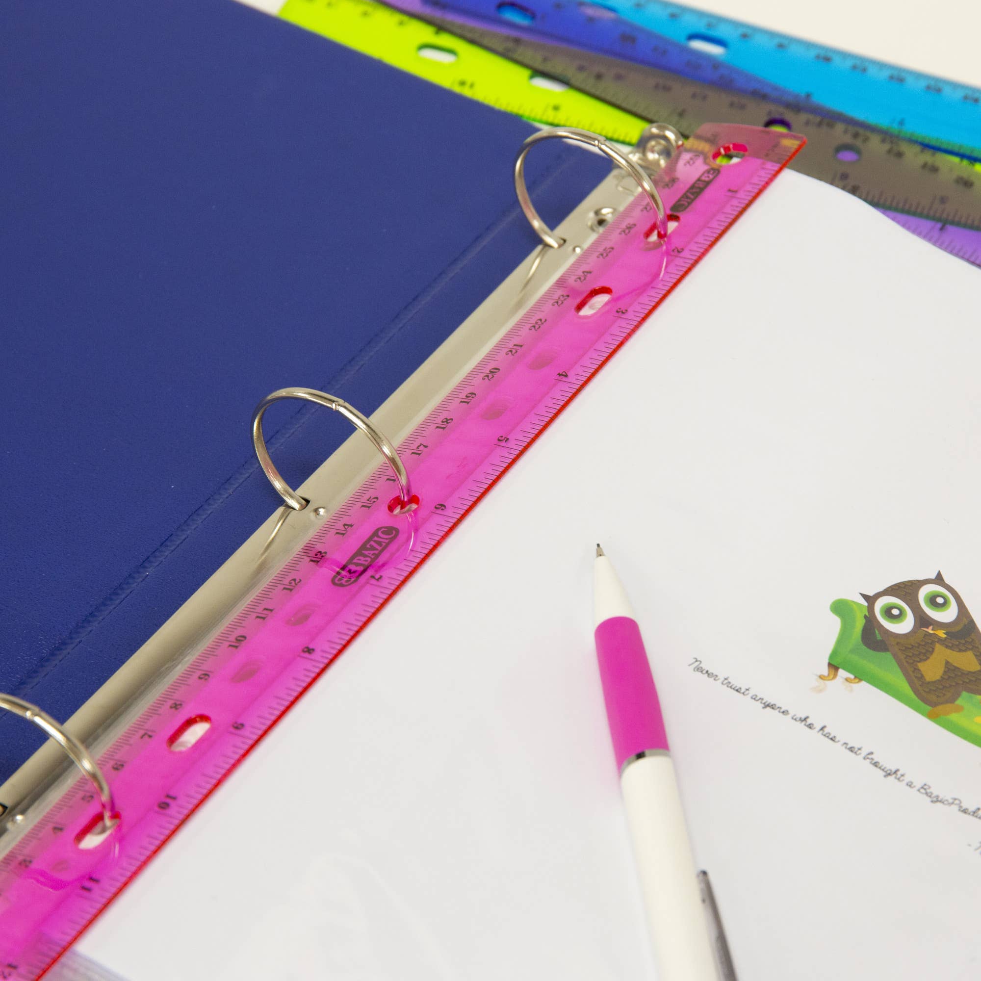 BAZIC Products - Wholesale Ruler - Jeweltones Color Ruler 12" (30cm)2