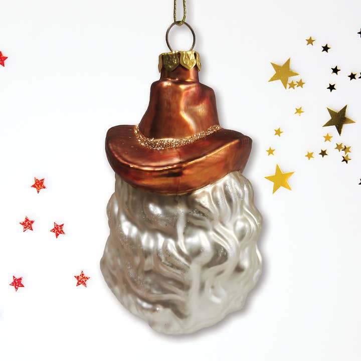 OrnamentallyYou - Wholesale Ornament - Western Cowboy Santa Vintage Frontier Glass Ornament2
