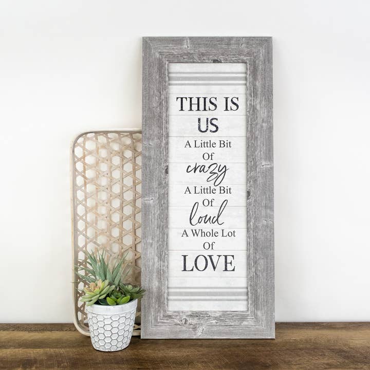 Summer Snow Art - Wholesale Sign - This Is Us Loud Crazy Love Family Home Decor Framed Art3