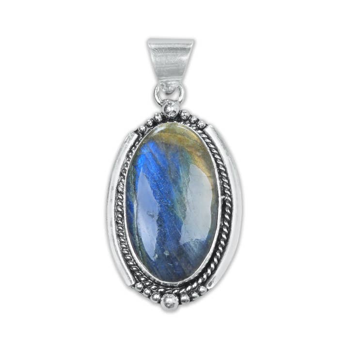 Handmade Jewels - Wholesale Individual Charm/Pendant - Labradorite Designer Pendants - Handmade, Silver-Plated, Assorted Designs9