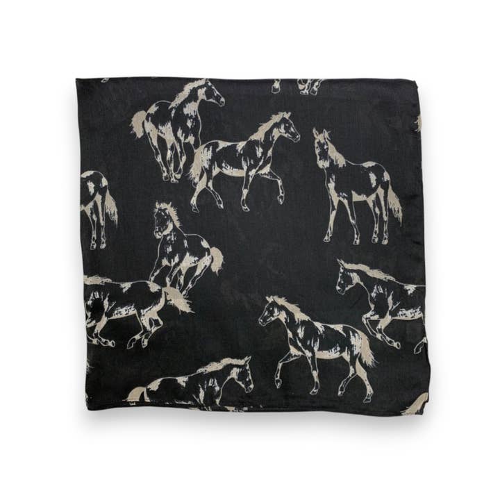 Lili Scarves (US Duty Free) - Wholesale Scarf - Women's - Horse Print Cotton Blend Scarf8