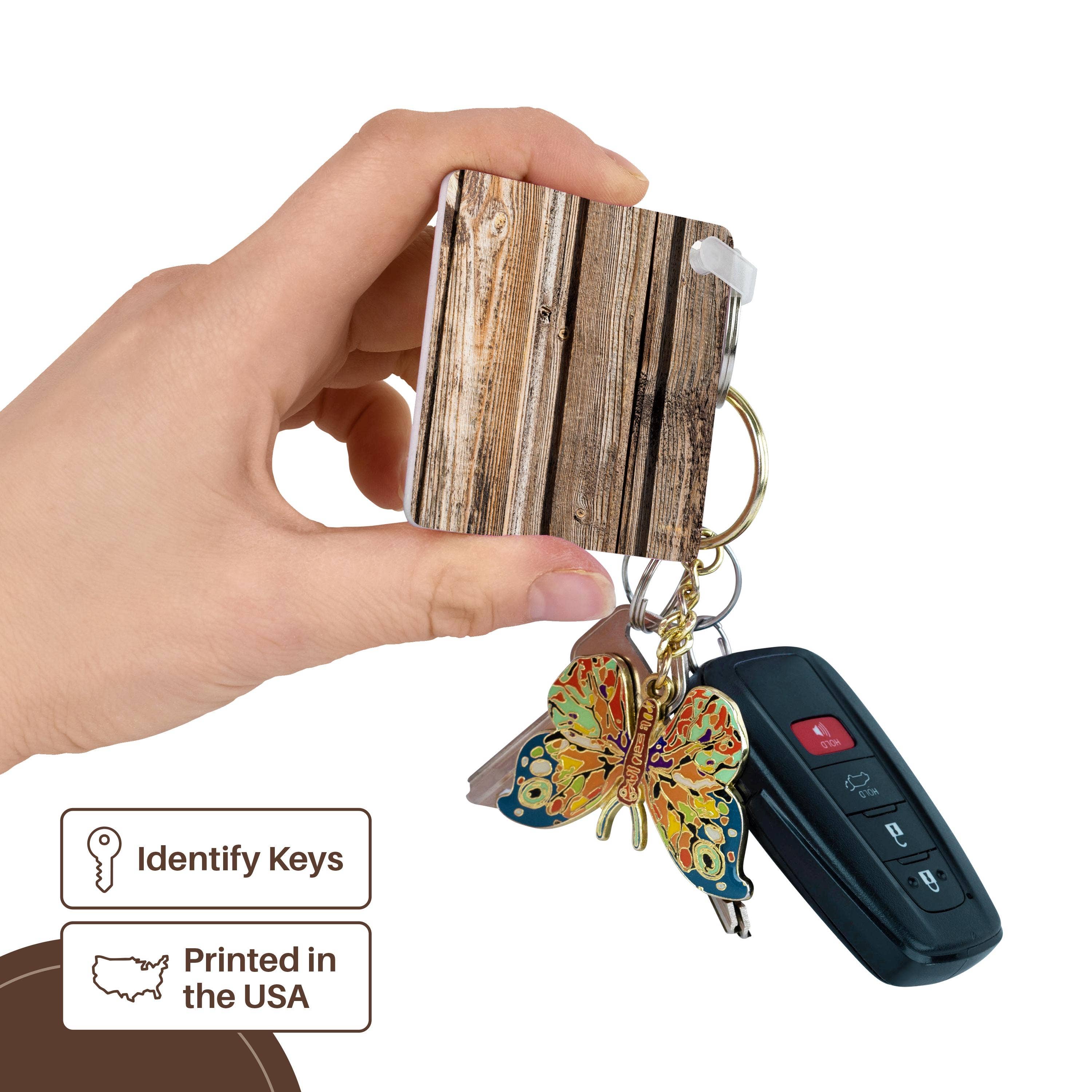 3dRose – wholesale Keychain – Unisex – 3dRose, Old, used, rough, wooden planks. Wood texture, Key Chain2