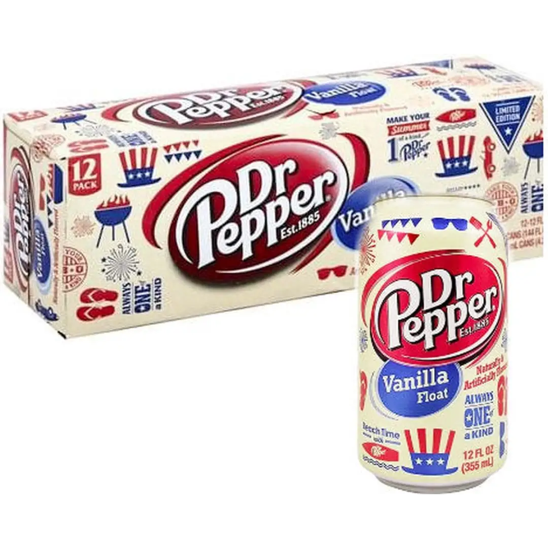Echo Sales Canada - Vente Sodas/boissons gazeuses - Float à la vanille Dr Pepper - 12 paq. de 12 canettes de 12 fl oz1