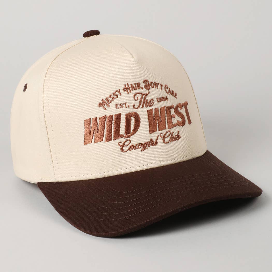 Fashion City - Vente Casquette de camionneur – femme - Chapeau brodé du club de cowgirls du Far West aux cheveux en bataille5