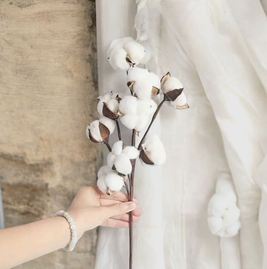 Wilco Home – Großhandel Künstliche Blumen – Handverdrahtetes 20-Zoll-Baumwollspray 9 Kapseln3