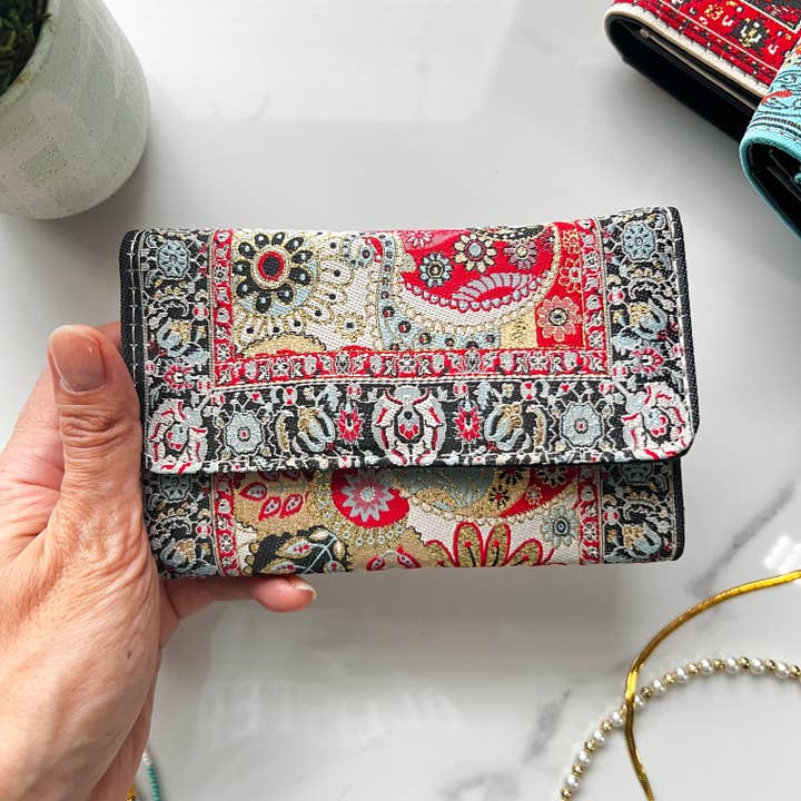 Umays Boho - Wholesale Wallet - Women's - Small Wallet for Women, Rug Design Wallet, Handmade Wallet Women