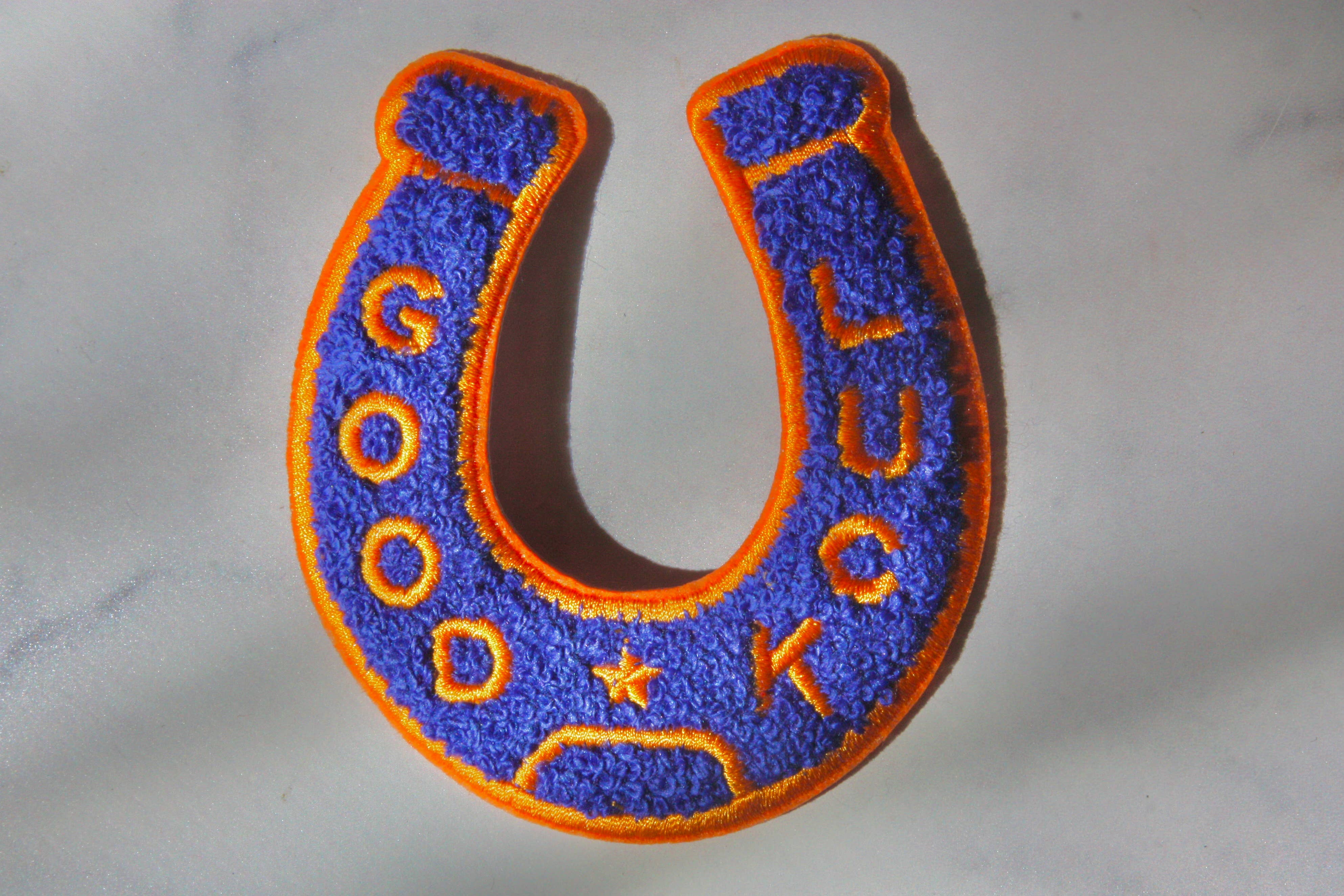 NateDuval.com - Wholesale Patch - Good Luck - Blue Orange