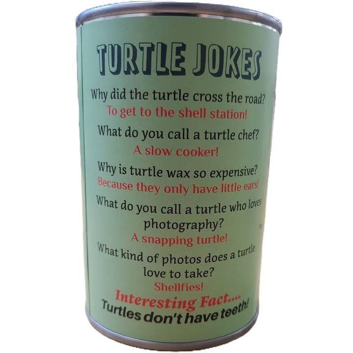 Canned Gifts - Wholesale Stuffed/Plush Toy - Kids & Baby - Canned Sea Turtle Stuffed Animal Plush w/Jokes | Unique Gift