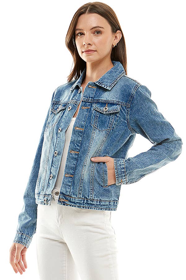BLUE AGE – wholesale Denim jacket – Women's – Ladies  Casual Denim Jacket1