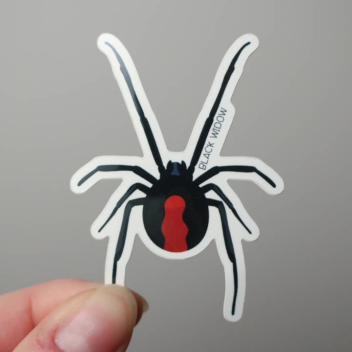 Autocollant en vinyle étanche Veuve Noire - Insecte araignée bug pour la vente par Beehive 95 Designs