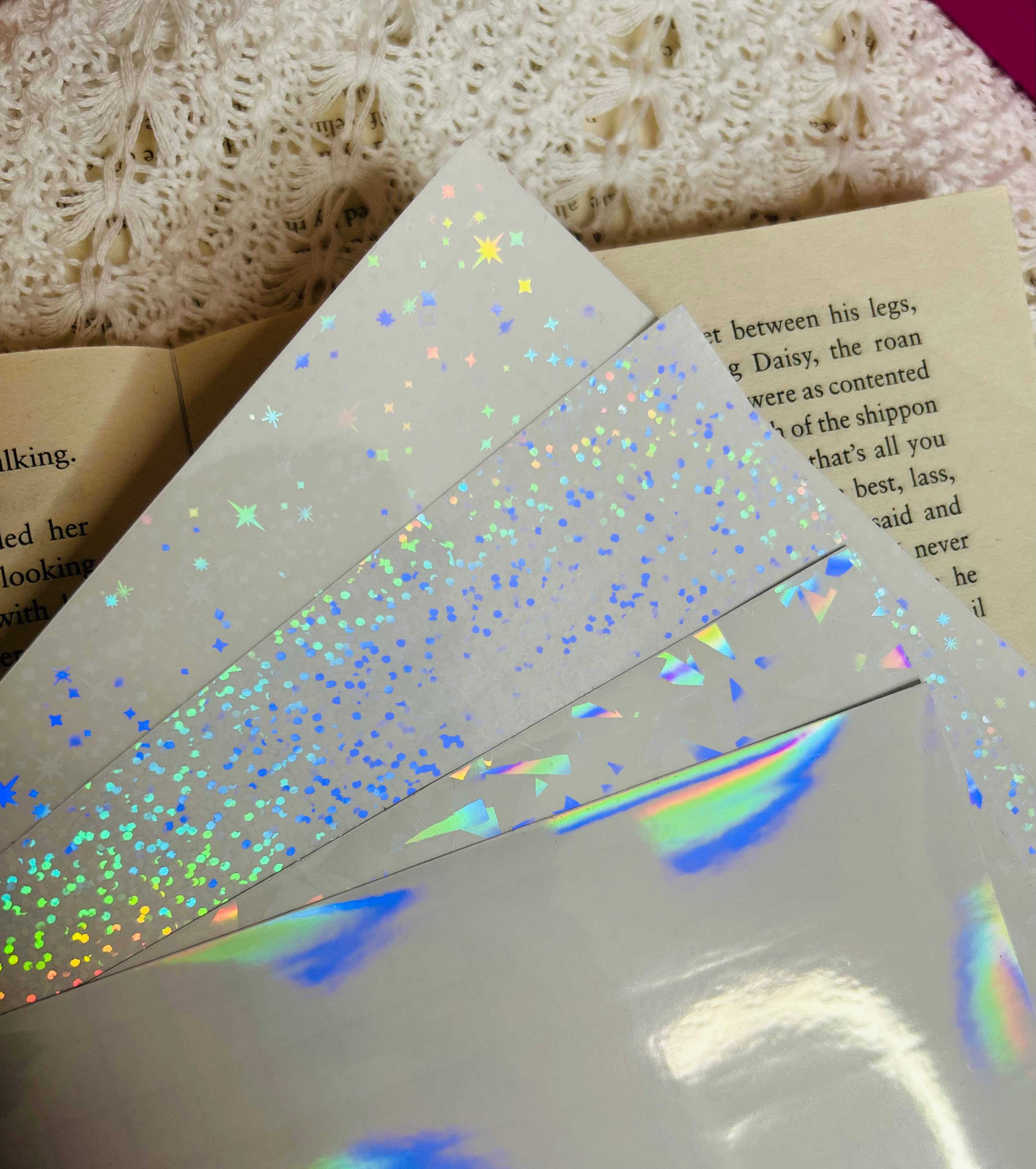 TheBookShack – wholesale Sticker – Holographic "Bookish Girlie" Vinyl Sticker – Pink Bow Design5