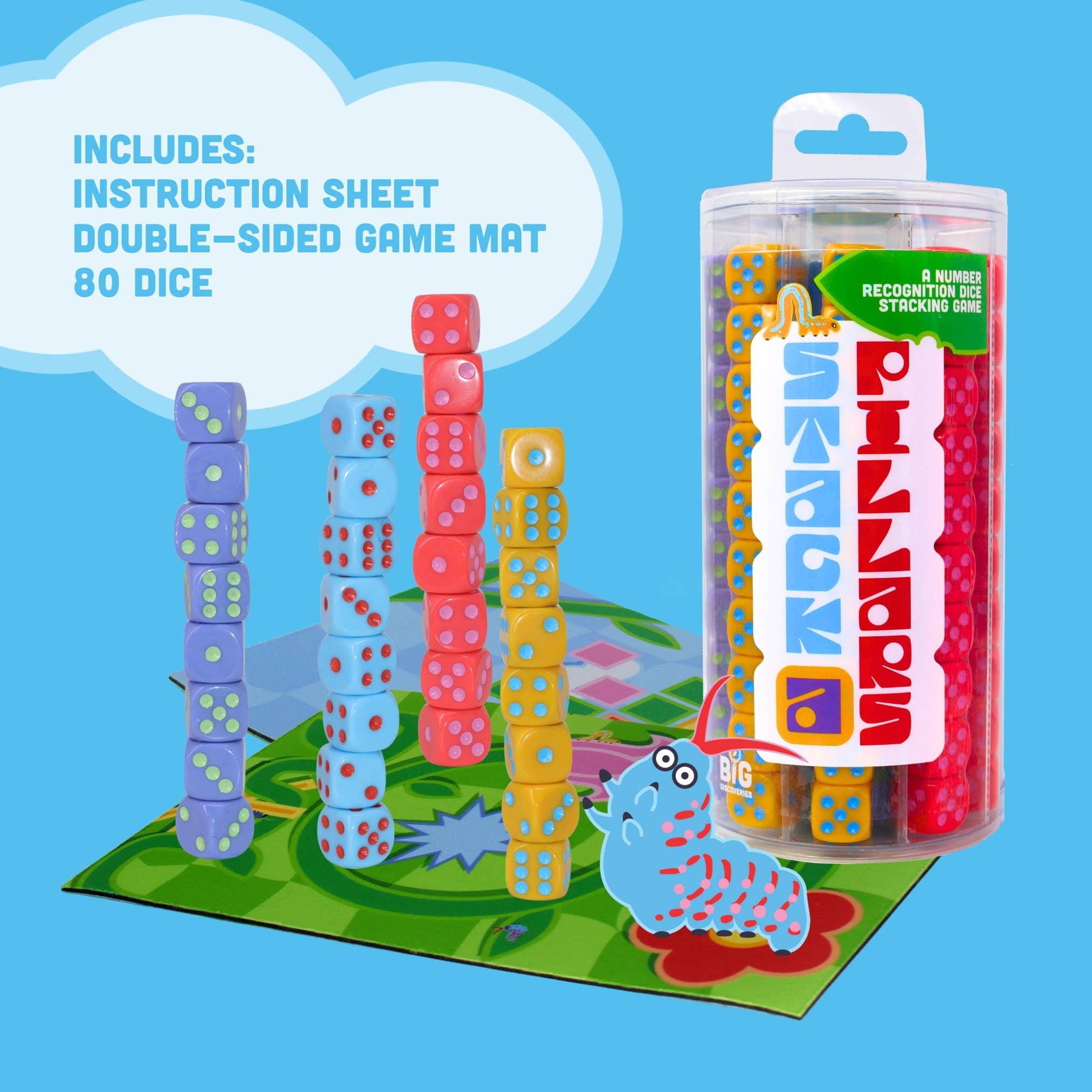 Big Discoveries / Sun Co. - Wholesale Stacking Game - Stack-a-Pillars - Family Dice Stacking Game2