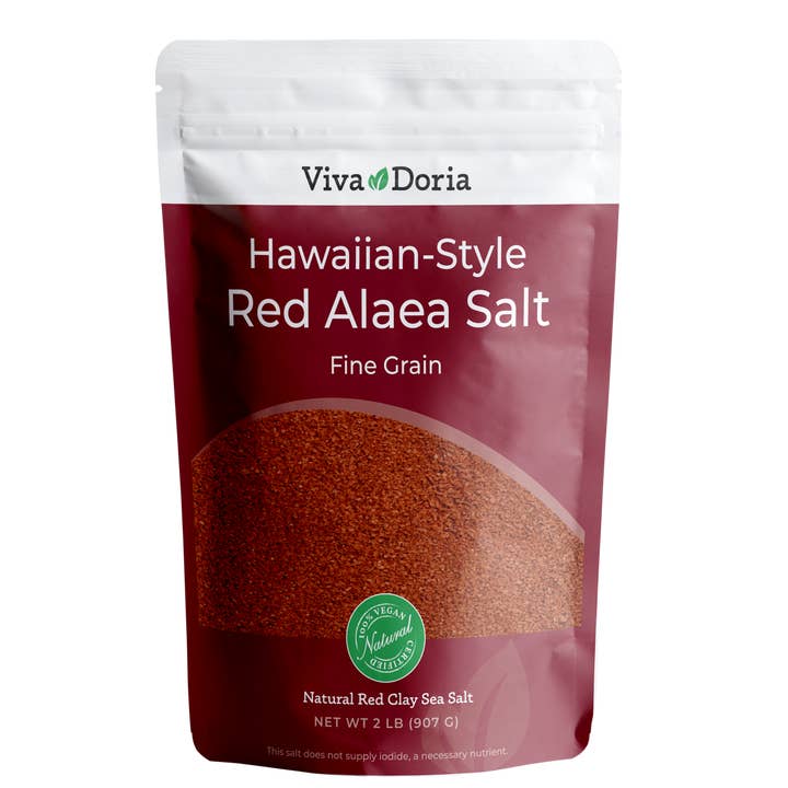 VIVA DORIA INC. - Venta al por mayor Sal - Sal marina hawaiana roja alaea, grano fino, 2 libras