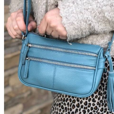 Roma Leathers, Inc. - Wholesale Crossbody Bag - Women's - RM509 cowhide leather crossbody shoulder bag13