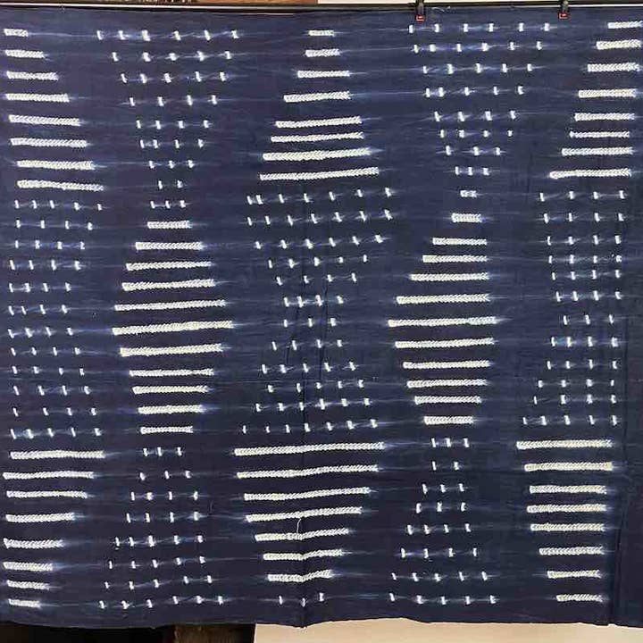 Vintage Mossi Indigo Textile "Wrapper" | 61 x 48" for wholesale by The Niger Bend