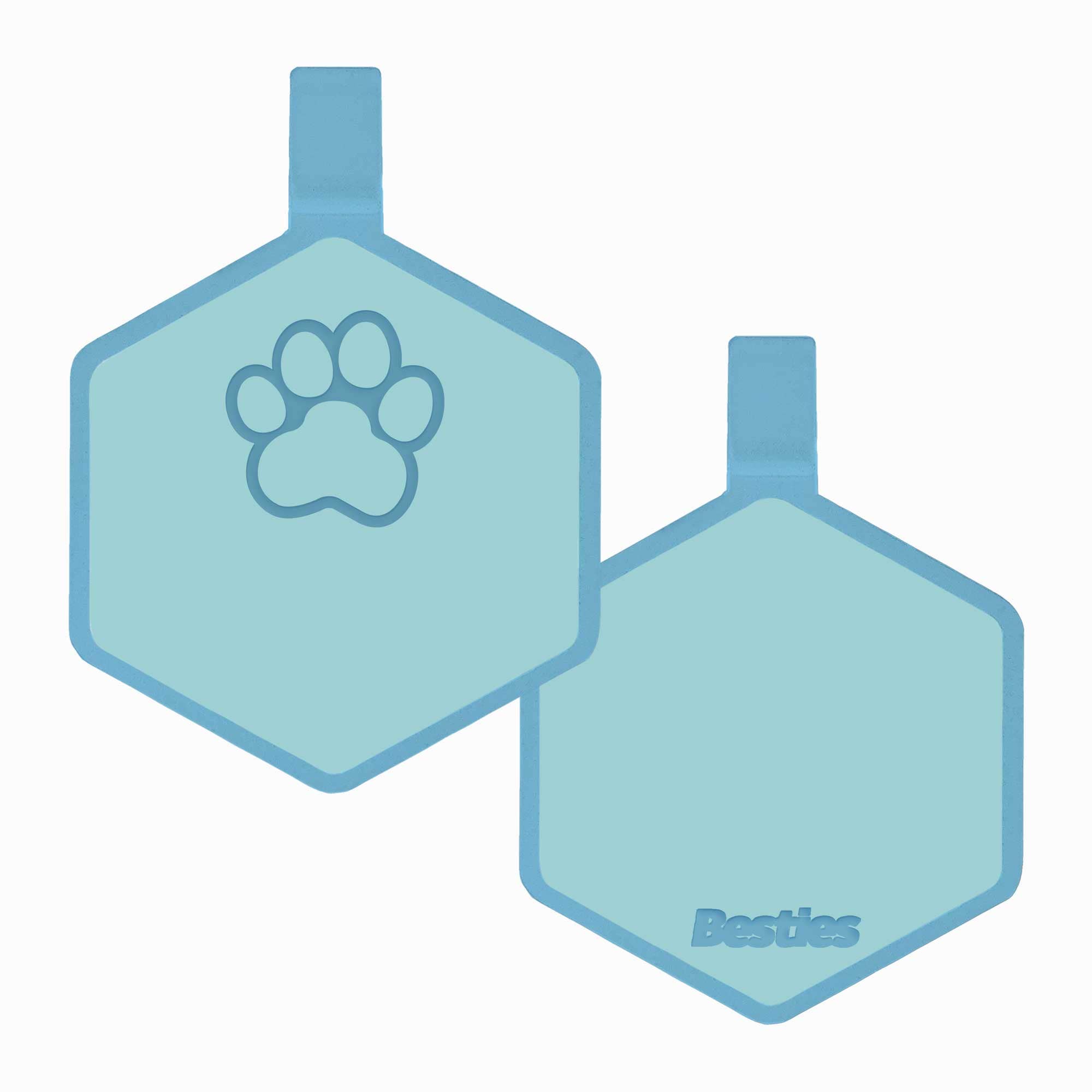 Besties Pets - Wholesale Pet Identification Tag - Dog - Paw Silicone Dog ID Tag4