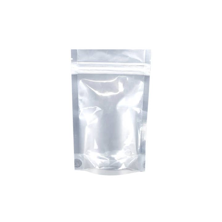 Human Objects® - Vente Sachet de conservation/film alimentaire - Sac en mylar Tear Notch blanc transparent 1/8 oz2