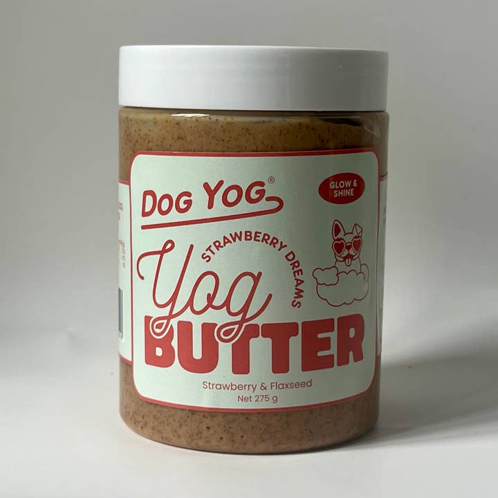 Strawberry & Flaxseed Peanut Butter 275g for wholesale by Dog Yog